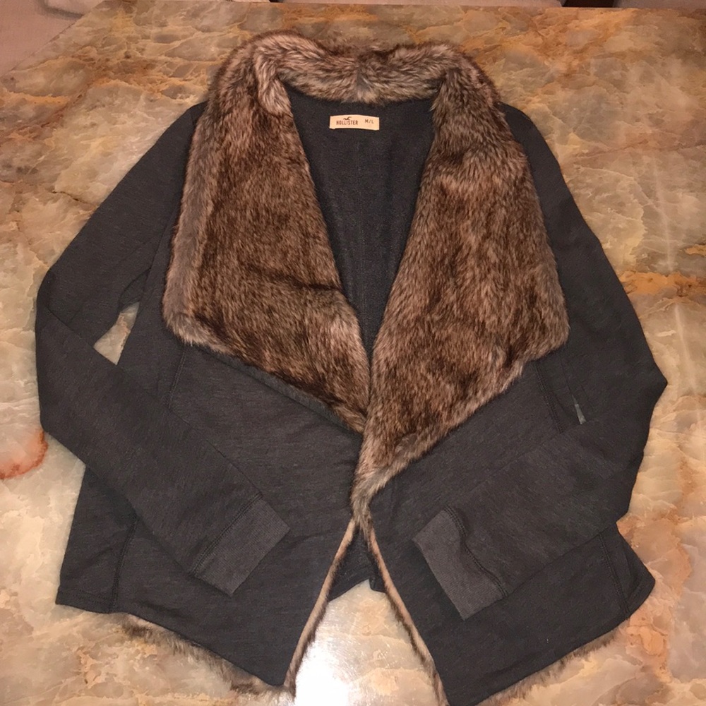 Faux Fur Hollister Cardigan